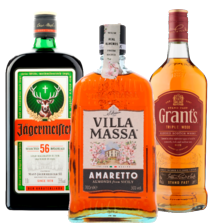 Villa Massa limoncello of Amaretto fles à 700 ml
Jägermeister of Grant’s whisky fles à 1000 ml